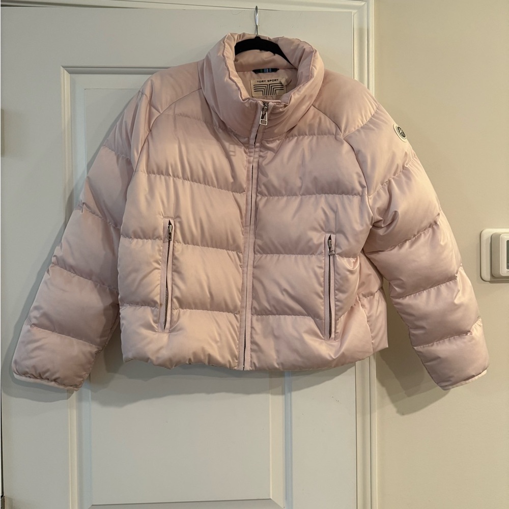 Tory Sport Pink Puffer Coat